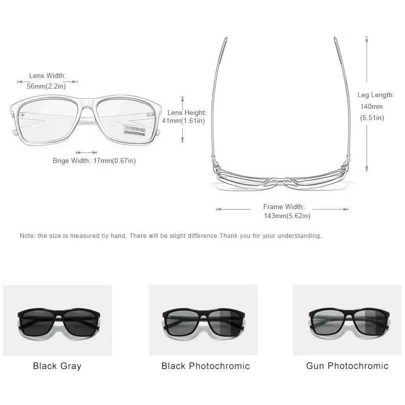 KINGSEVEN Brand Aluminum Frame Sunglasses Men Polarized Photochromic Sun glasses Women's Glasses Accessories