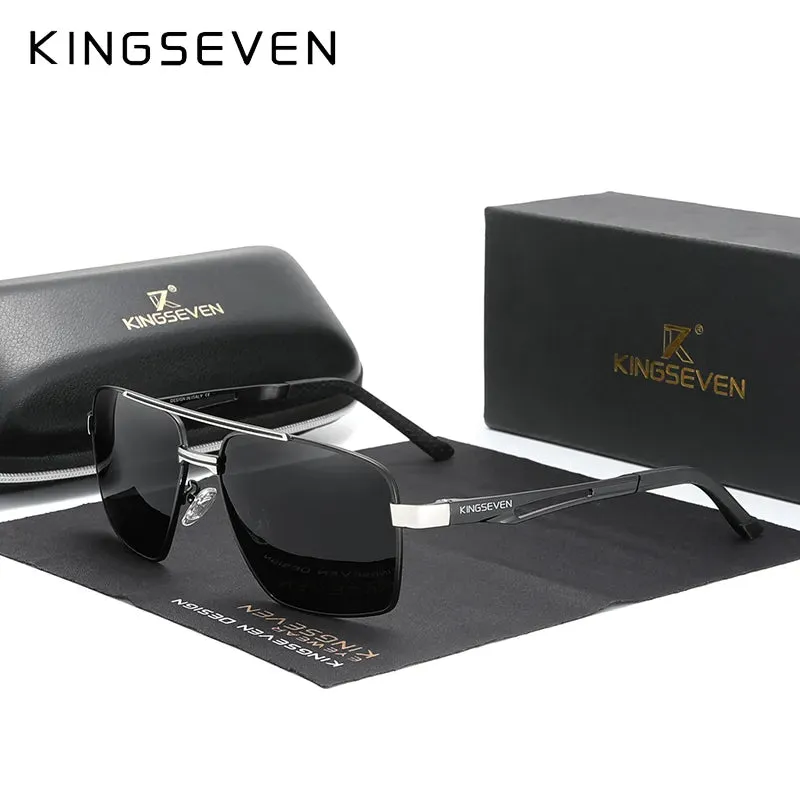 KINGSEVEN Brand Men's Aluminum Sunglasses Polarized Men Mirror Male Sun Glasses Sports Eyewear