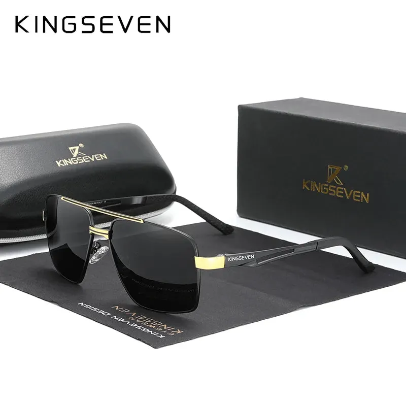 KINGSEVEN Brand Men's Aluminum Sunglasses Polarized Men Mirror Male Sun Glasses Sports Eyewear