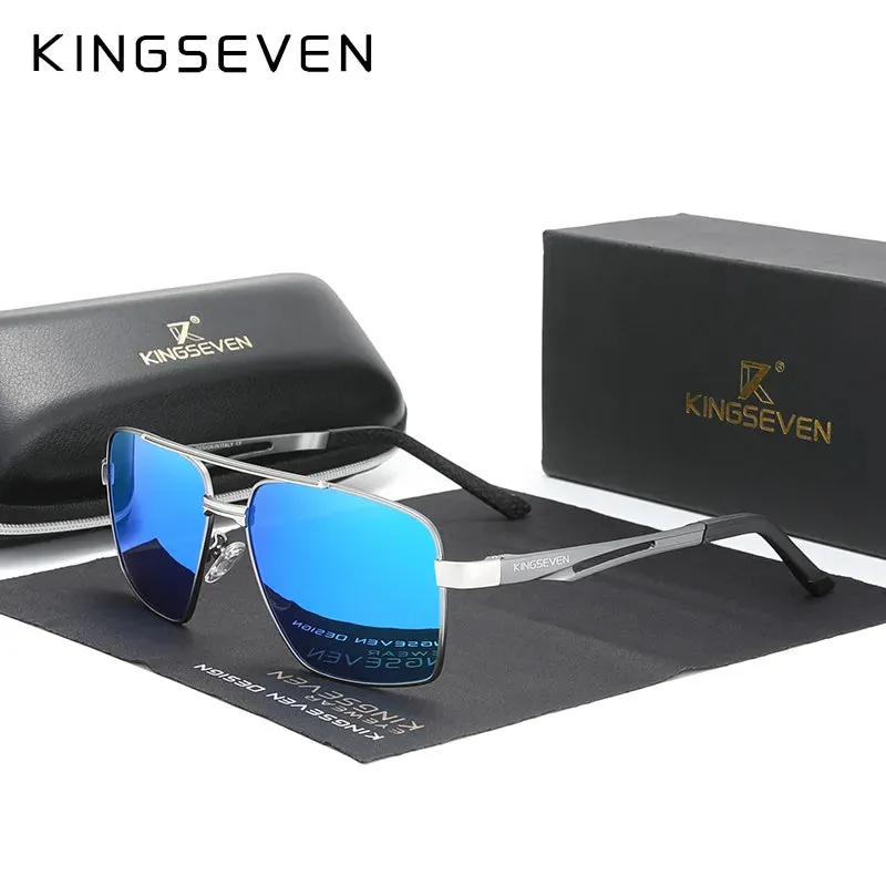 KINGSEVEN Brand Men's Aluminum Sunglasses Polarized Men Mirror Male Sun Glasses Sports Eyewear