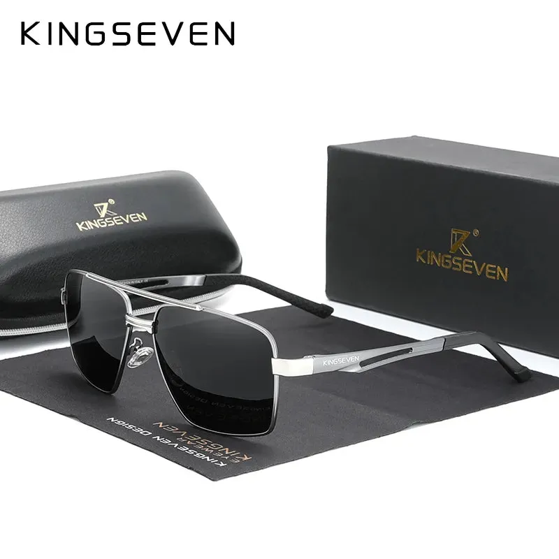 KINGSEVEN Brand Men's Aluminum Sunglasses Polarized Men Mirror Male Sun Glasses Sports Eyewear