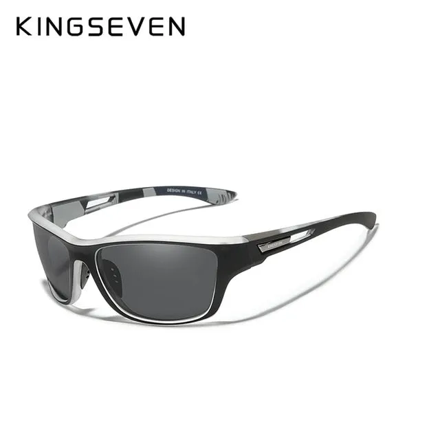 KINGSEVEN Ultralight Frame Polarized Sunglasses Men Fashion New Sports Style Square  UV