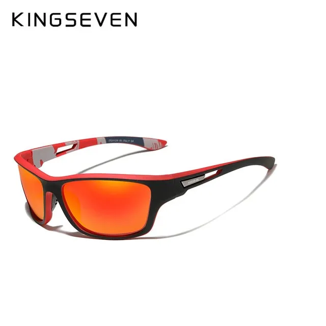 KINGSEVEN Ultralight Frame Polarized Sunglasses Men Fashion New Sports Style Square  UV