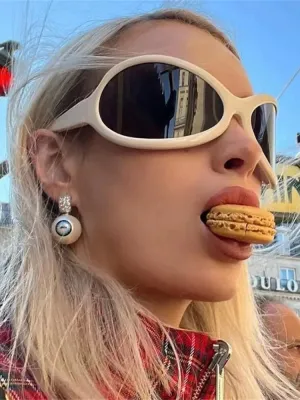 Let Your Colors Burst Oval Sunglasses