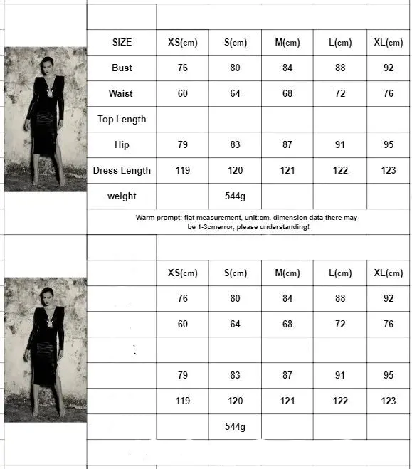 Long Sleeve Sexy V-Neck High-Fashion Dress