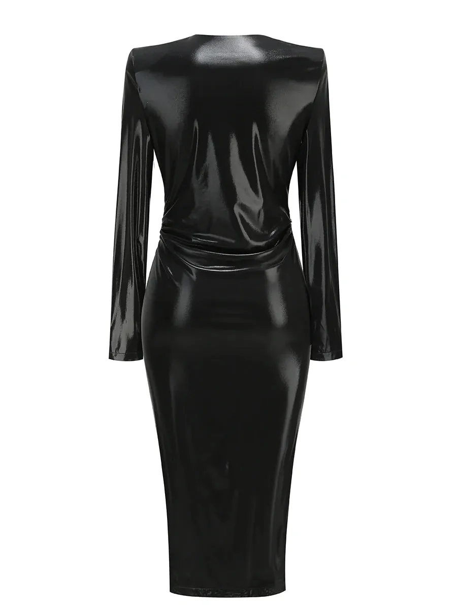 Long Sleeve Sexy V-Neck High-Fashion Dress