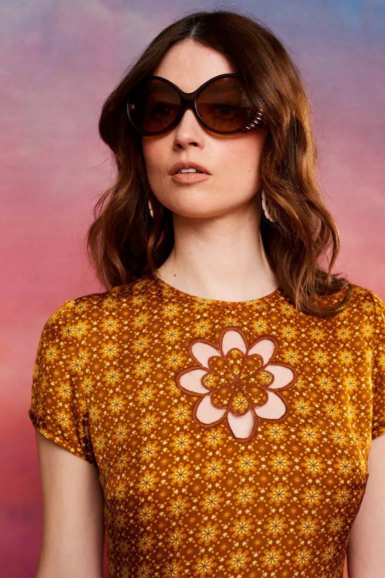Mellow My Mind Round Brown Sunglasses