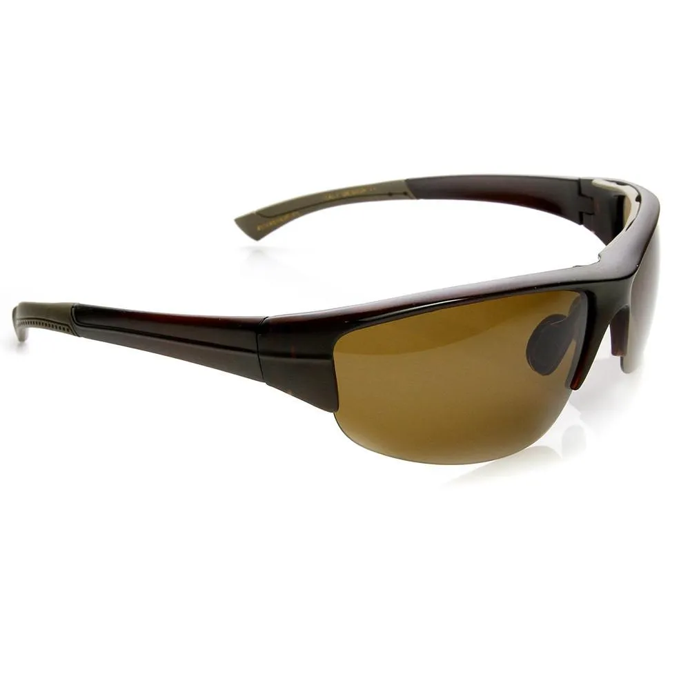Mens Polarized TAC Lens Semi Rimless Action Sports Wrap Around Sunglasses 9272