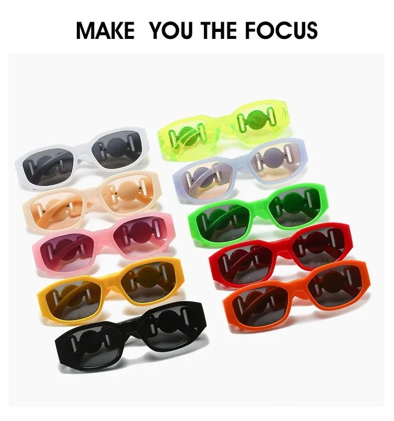 New Fashion Vintage Glasses Small Rectangle Sunglasses UV400