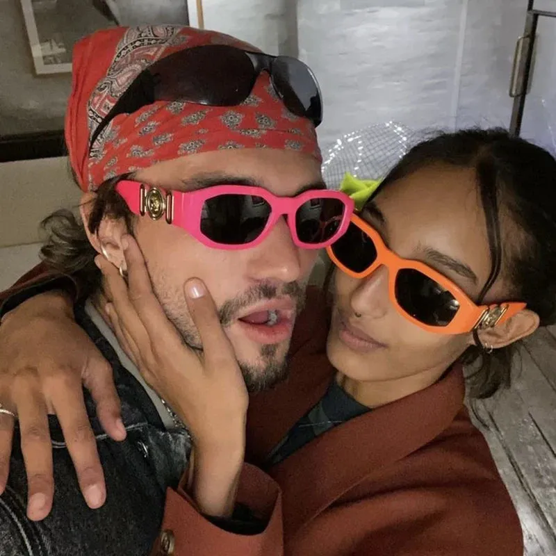 New Fashion Vintage Glasses Small Rectangle Sunglasses UV400