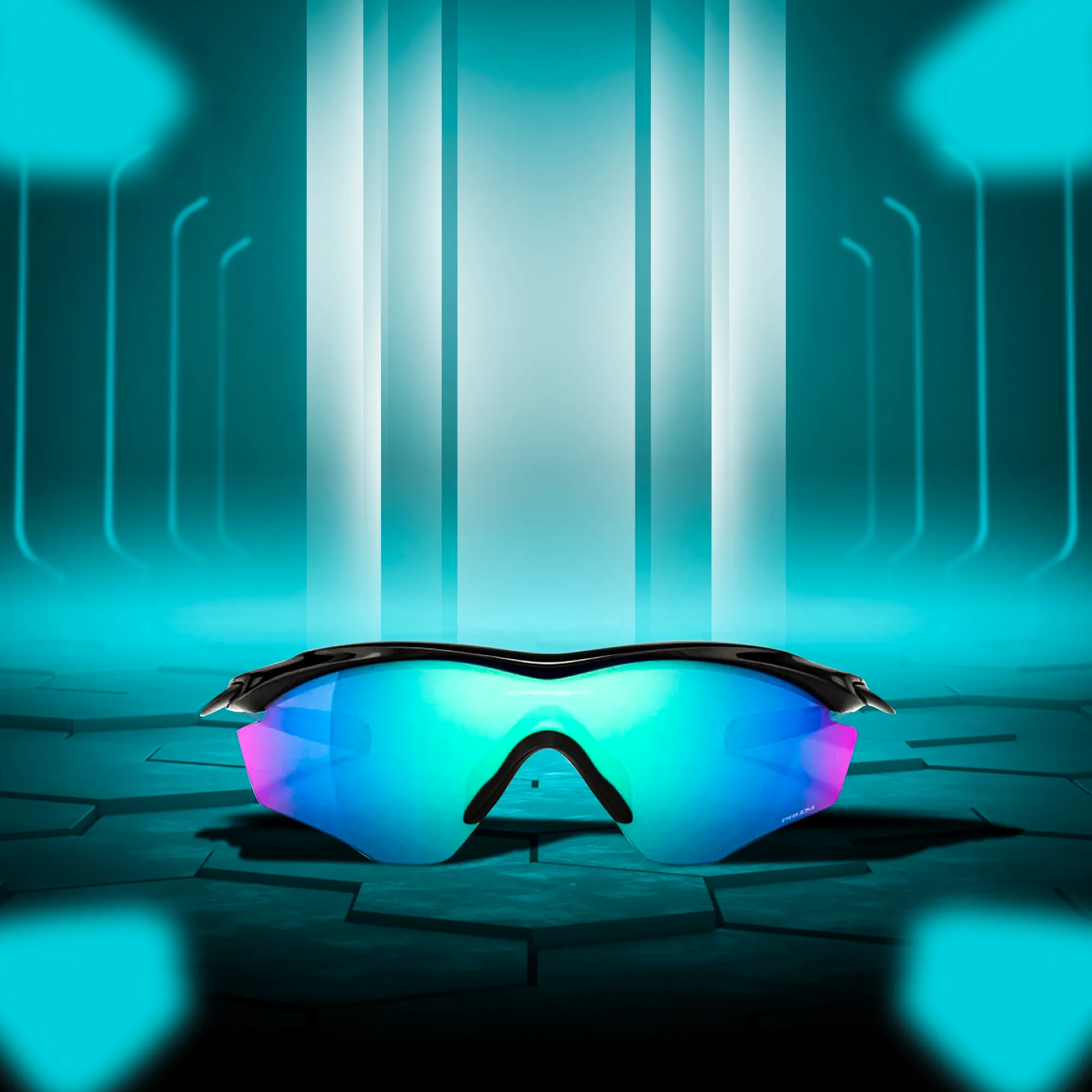 Oakley M2 Frame XL Polished Blk Prizm Sapphire Sunglass