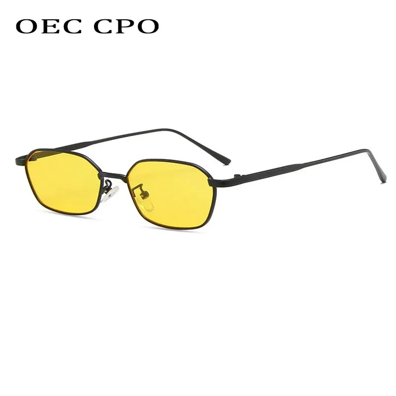 OEC CPO Small Square Sunglasses for Men and Women UV400 Retro Style
