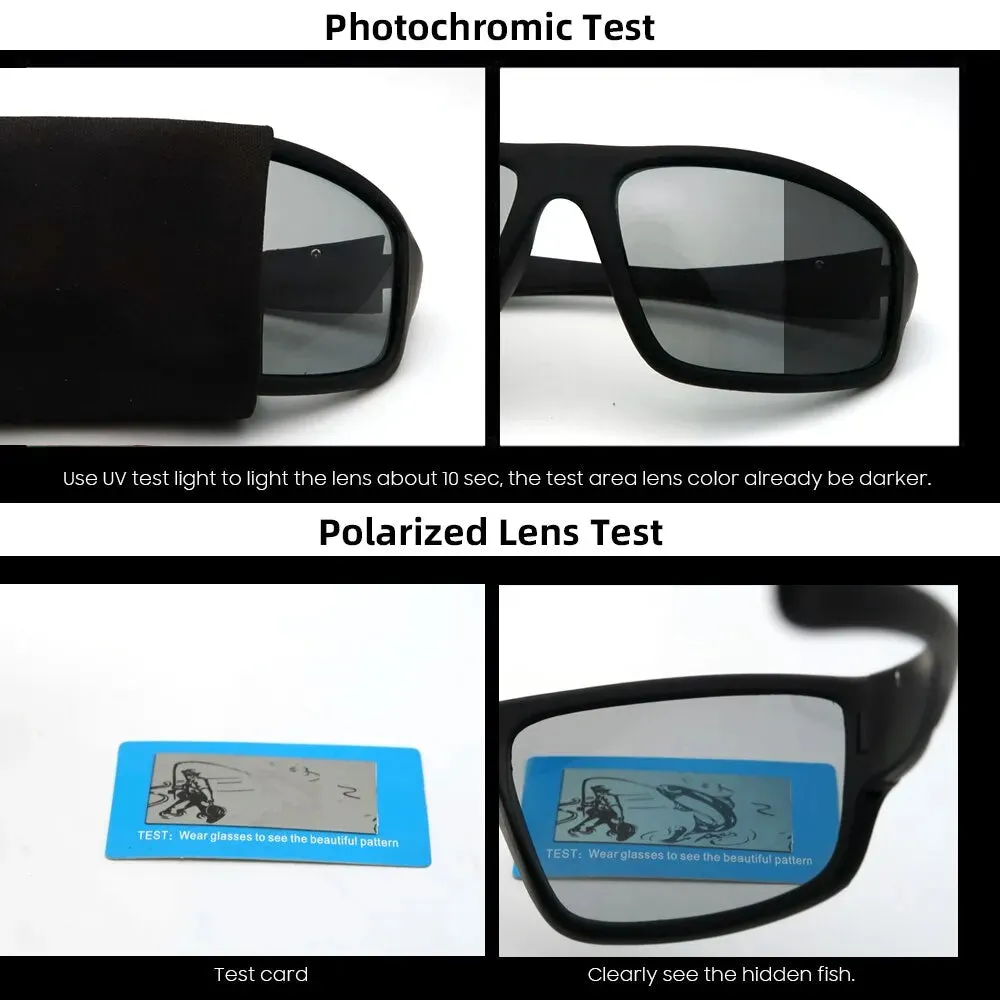 Photochromic Bicycle Sunglasses Silver Lens Mens Women Sports Sun Glasses Sunglass Polarized Bike Riding Eyewears for Driving