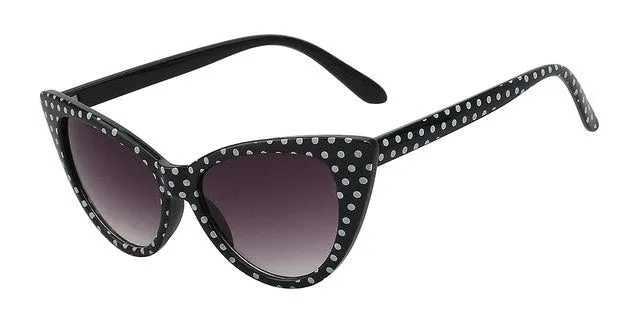 polka Dot Cat Eye Sunglasses
