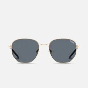 Quay Big Time Sunglasses - Gold Smoke