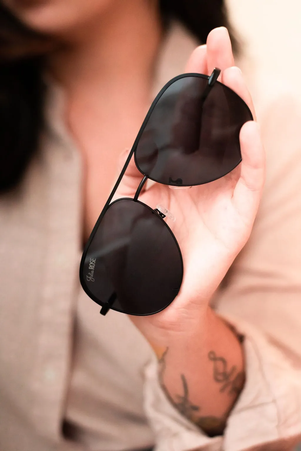 Ready to Ship | The Alex  Black/Black - High Quality Unisex Aviator Sunglasses