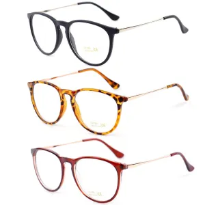 Retro Fashion 2016 Glasses Women Eyewear Vintage Round Clear Lens Frame Metal Legs High Quality Unisex Plain Glasses Eyeglasses