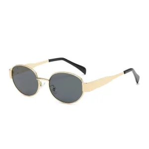 Retro Oval Sunglasses – Timeless Oval Design, Anti-Reflective Lenses, Durable Alloy Frame, Lightweight and Comfortable for Any Outdoor Activity.