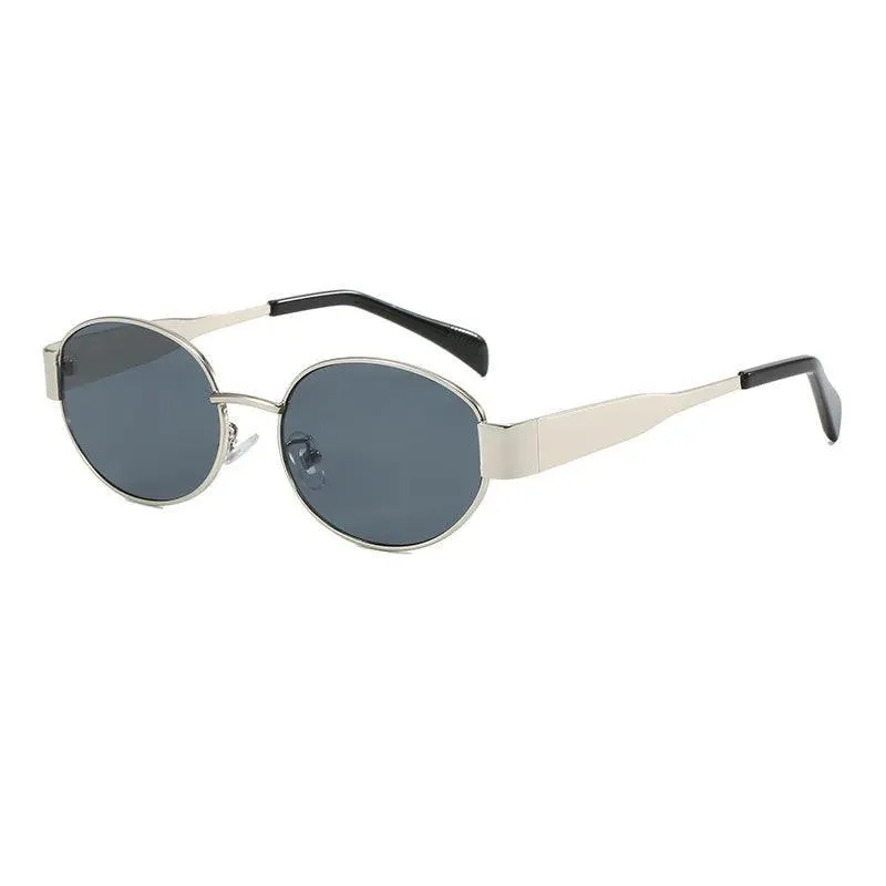 Retro Oval Sunglasses – Timeless Oval Design, Anti-Reflective Lenses, Durable Alloy Frame, Lightweight and Comfortable for Any Outdoor Activity.
