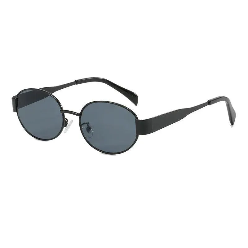 Retro Oval Sunglasses – Timeless Oval Design, Anti-Reflective Lenses, Durable Alloy Frame, Lightweight and Comfortable for Any Outdoor Activity.