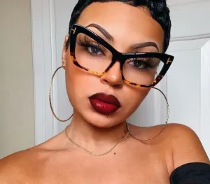 retro transparent computer cat eye sunglasses