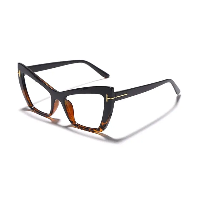 retro transparent computer cat eye sunglasses