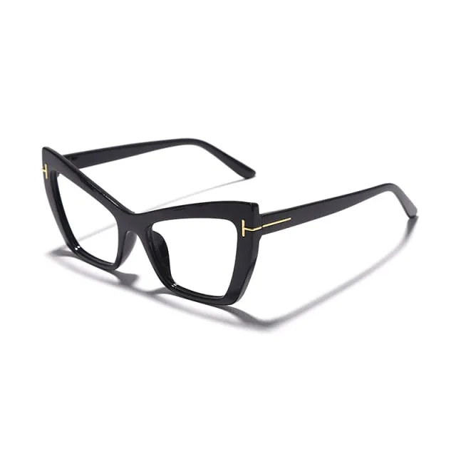 retro transparent computer cat eye sunglasses
