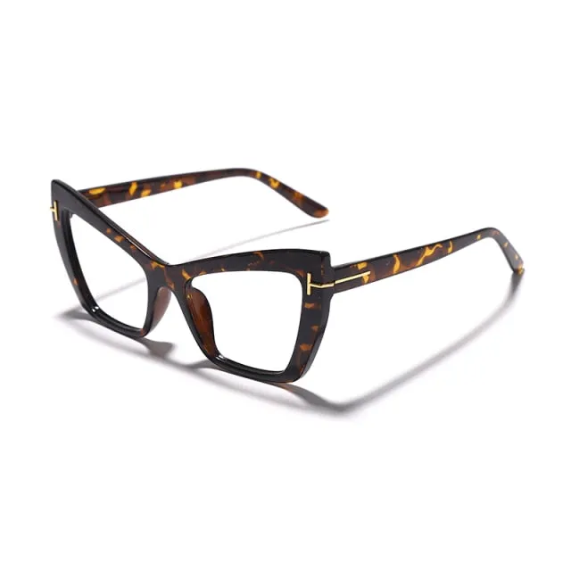 retro transparent computer cat eye sunglasses