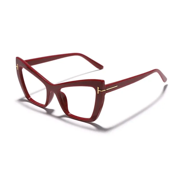 retro transparent computer cat eye sunglasses