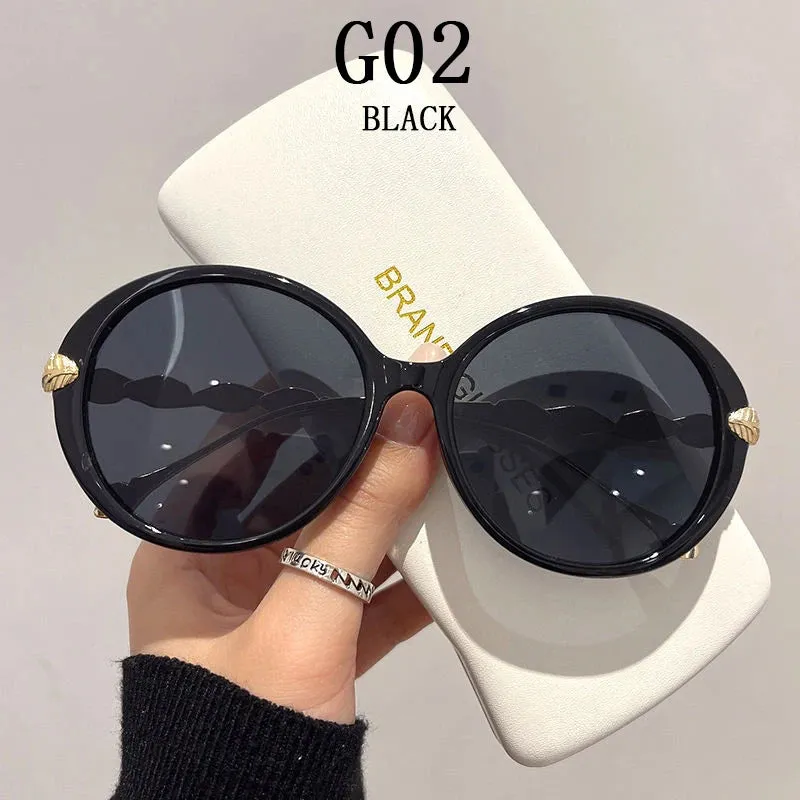 Round Sunglasses Women Oversized Luxury Retro Fashion Shades