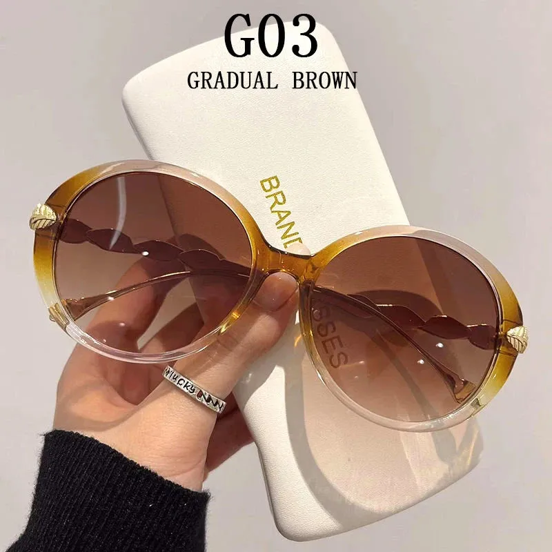 Round Sunglasses Women Oversized Luxury Retro Fashion Shades