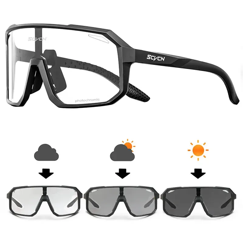 SCVCN New Cycling Running Glasses Bike for Men UV400 Outdoor Sports MTB Drving Sunglasses Women Road Bike Bicycle Goggles
