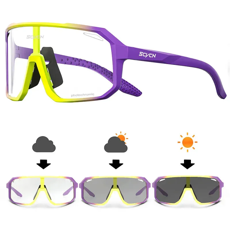 SCVCN New Cycling Running Glasses Bike for Men UV400 Outdoor Sports MTB Drving Sunglasses Women Road Bike Bicycle Goggles