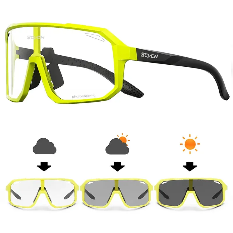 SCVCN New Cycling Running Glasses Bike for Men UV400 Outdoor Sports MTB Drving Sunglasses Women Road Bike Bicycle Goggles