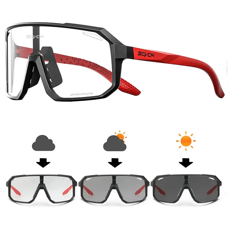 SCVCN New Cycling Running Glasses Bike for Men UV400 Outdoor Sports MTB Drving Sunglasses Women Road Bike Bicycle Goggles