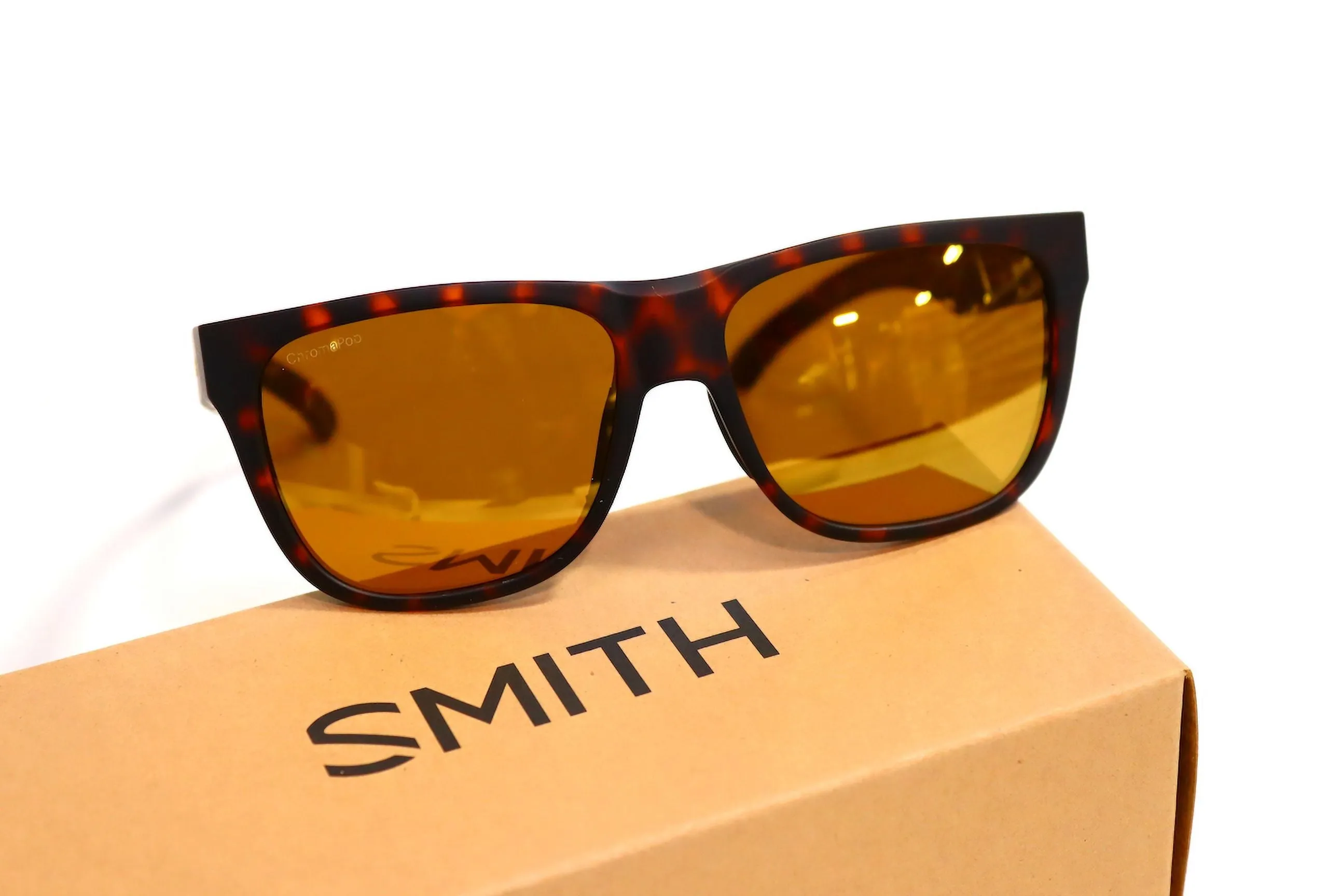 Smith Lowdown 2 Sunglasses, Matte Tortoise Frame, ChromaPop Polarized Bronze Mir
