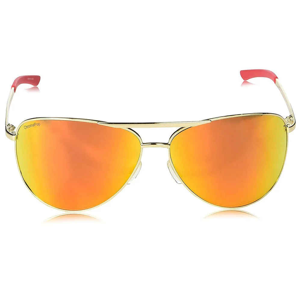 Smith Serpico 2 Unisex Gold Frame Red Mirror Lens Aviator Sunglasses - SE2CMDMGD