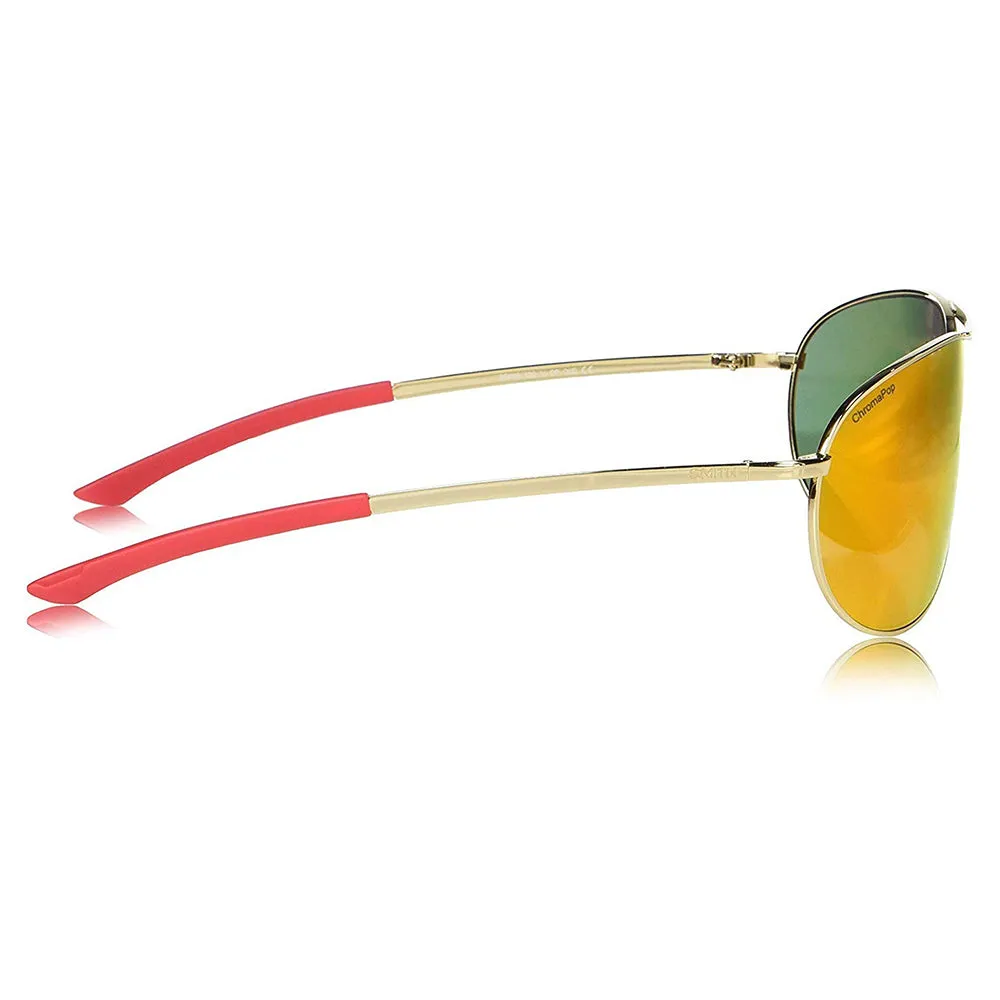 Smith Serpico 2 Unisex Gold Frame Red Mirror Lens Aviator Sunglasses - SE2CMDMGD
