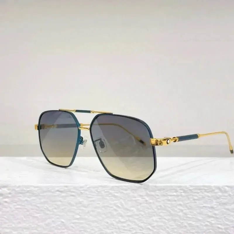 Stylish Luxury Premium Pure Titanium Polygon Rectangle Sungalsses Outdoors Men Women Sunlight Prevention Eyegalsses High Quality