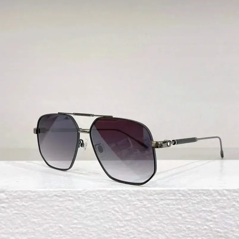 Stylish Luxury Premium Pure Titanium Polygon Rectangle Sungalsses Outdoors Men Women Sunlight Prevention Eyegalsses High Quality