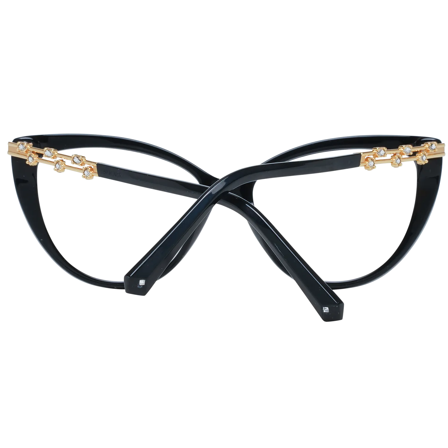 Swarovski Elegant Black Cat Eye Designer Eyeglasses