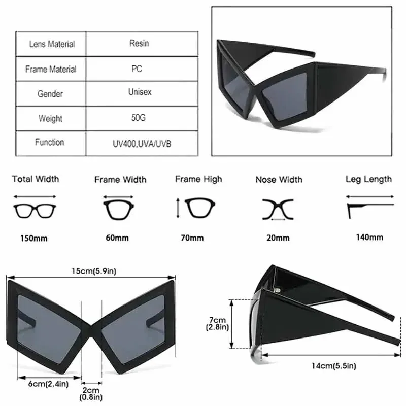 TEEK - Oversized Pop Era Cat Eye Sunglasses