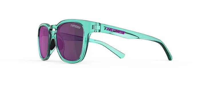 Tifosi Sunglasses Smirk - Aqua Shimmer/Smoke Tint Rose Mirror