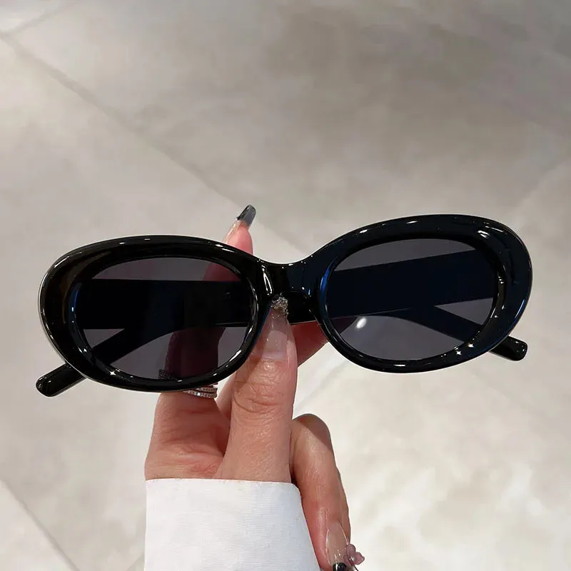 VAIGE Retro Multi-Colored Oval Sunglasses with UV400 Protection