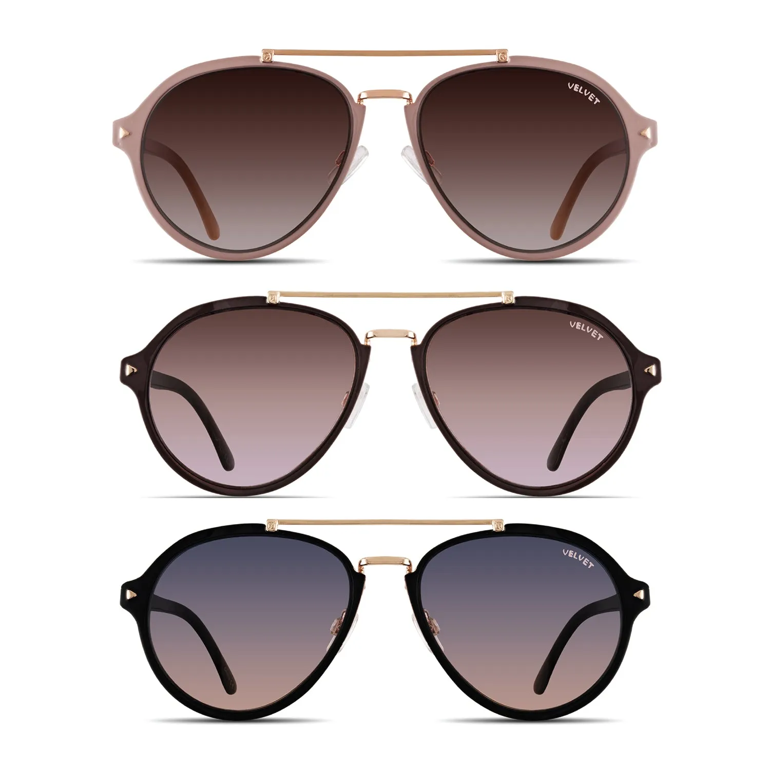 Velvet Eyewear Aviator Medium Sunglass Style Box