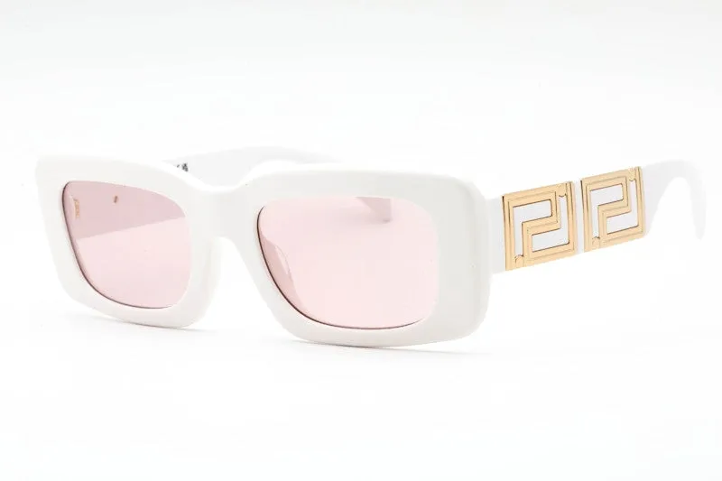 Versace Rectangle Sunglasses White/Pink
