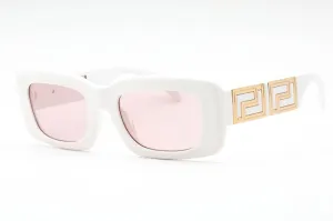Versace Rectangle Sunglasses White/Pink