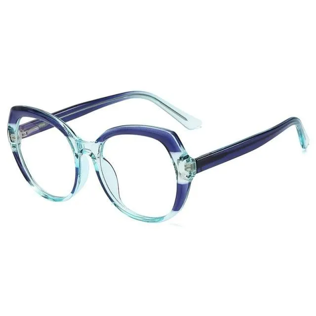 vintage optical rainbow frame round sunglasses