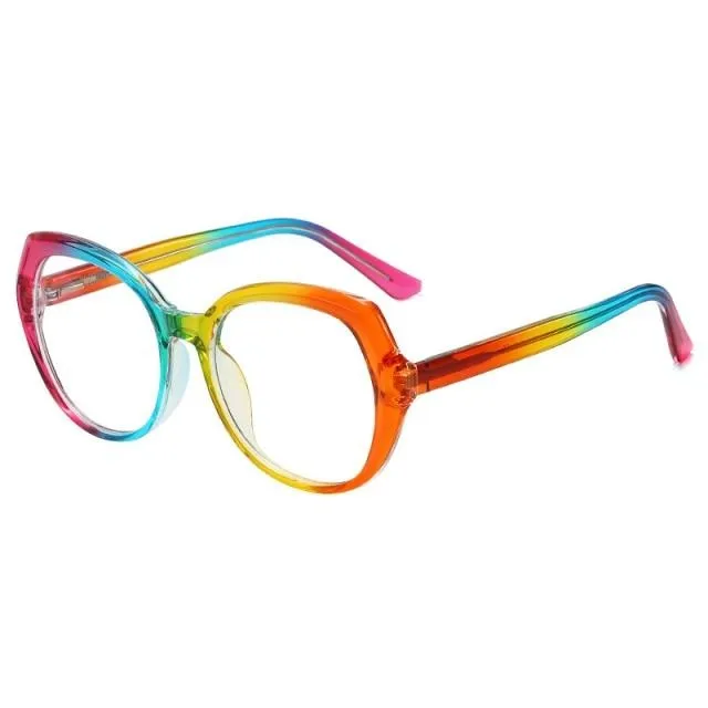 vintage optical rainbow frame round sunglasses
