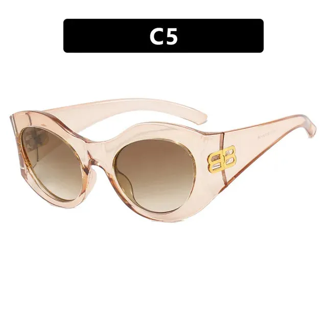 Vintage Oversized Square Cat Eye Y2K Sunglasses
